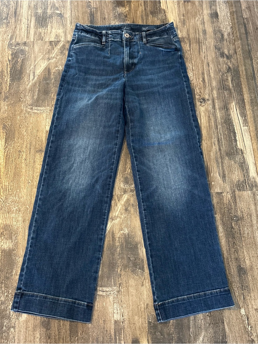 🌸J. Jill Mid Wash Relaxed high rise Wide-Leg Jeans